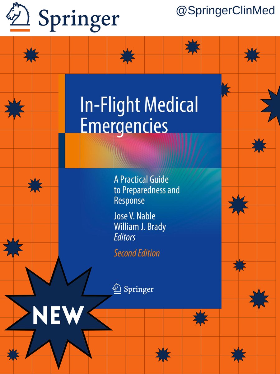 "In-Flight Medical Emergencies: A Practical Guide to Preparedness and Response" provides practical guidance for traveling healthcare professionals on how to respond to in-flight medical events ✈️ 

Check out the book here: link.springer.com/book/10.1007/9…