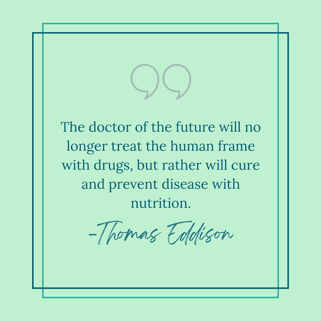 ForumFunctiona1's tweet photo. Check out this quote from Thomas Eddison.👇🗣

Contact us to schedule an appointment to learn more about nutrition. (214) 665-4100📞

#functionalmedicine #functionalhealth #fatigue https://t.co/NUbs1VTxm0