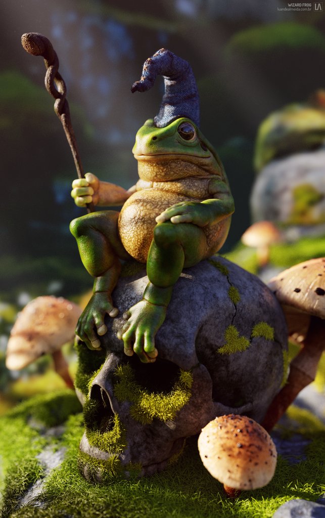 cghero's tweet photo. 📜Stay a while and listen "Wizard Frog" by Luan Felipe D.
Hire Luan here! - https://t.co/iMhccceY2w
....
#3DArt #3DRender #DigitalArt #3D #Frog #Wizard #WizardFrog #Magic #Sorcerer #cgi #Mushroom #Forest #Nature #Mystical https://t.co/f5ZVihusLt