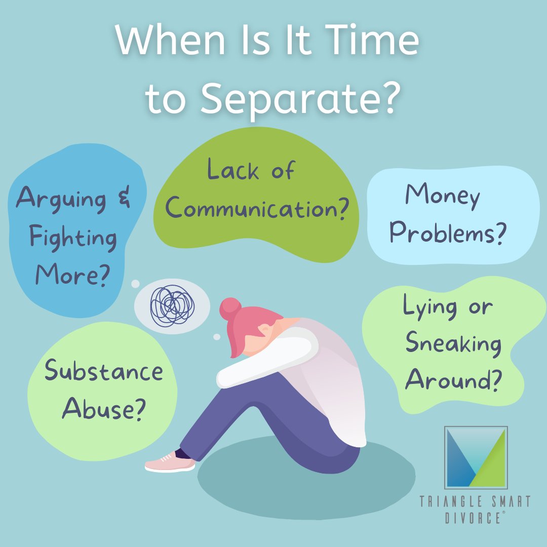 TriSmartDivorce's tweet photo. A question we’re often asked is, “How do I know when it’s time to separate?” We’ve compiled this list of Divorce Indicators and some steps you can take to help you decide.

Download our Divorce Indicators here: https://t.co/oLcNWXmsri

#trianglesmartdivorce #ncdivorce #nclawyer https://t.co/hiIfYEAhf3