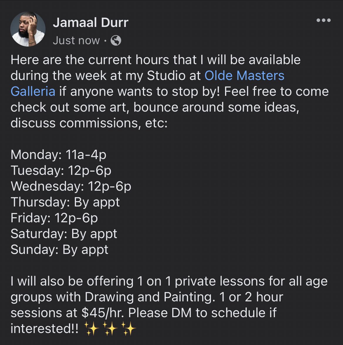 jamaaldurr_'s tweet photo. For all my Dayton folk!! Feel free to pull up on me whenever ✨ https://t.co/XAI6Pd5CpE