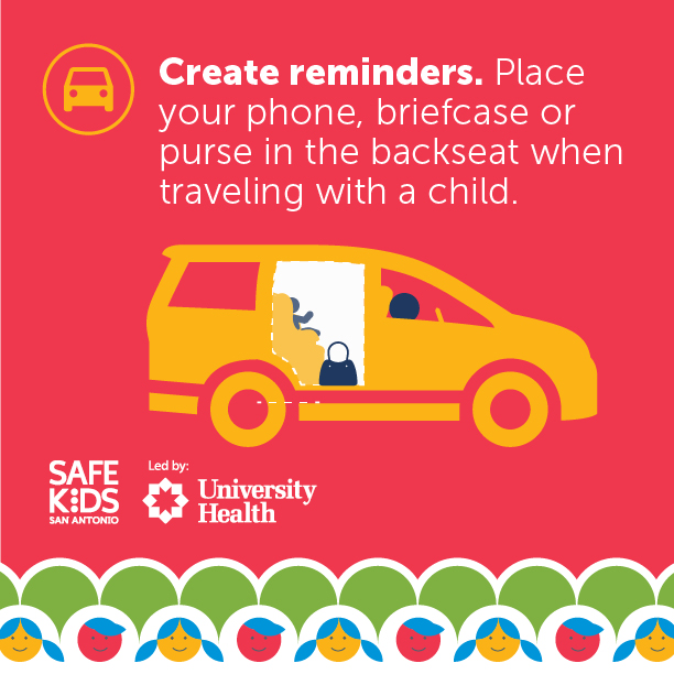 UnivHealthSA's tweet photo. University Health’s Safe Kids San Antonio program wants to remind our community of the dangers of leaving children, older adults and pets in hot cars. Remember to LOOK before you LOCK!
#summersafety #heatstroke #heatinjuries #injuryprevention #safekids https://t.co/mwCoKJwGg7