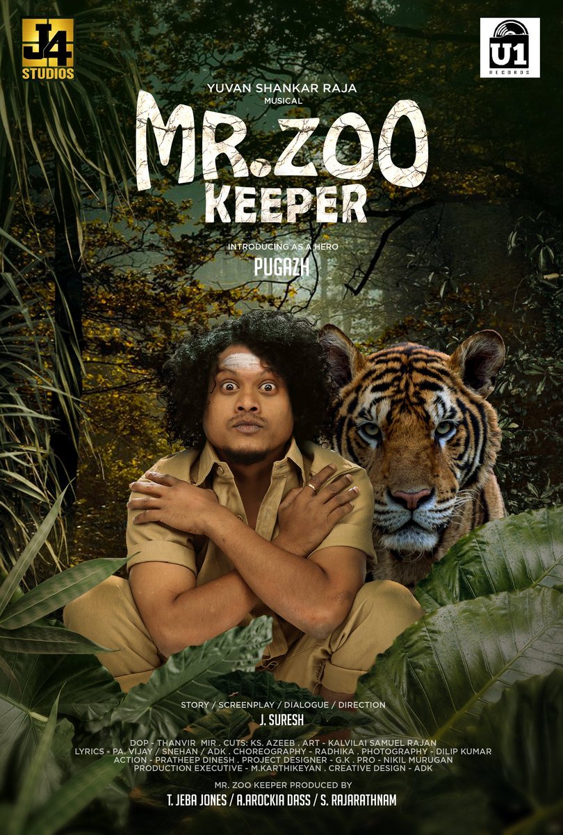 Vijay Tv fame Pugazh turns hero in #MrZooKeeper 

🎥 Written and Directed by #JSuresh 
🎻 Yuvan Shankar Raja