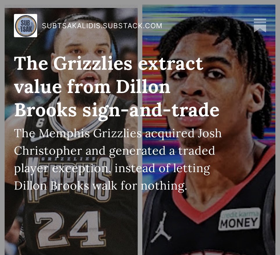 Parker Fleming on Twitter "The Dillon Brooks signandtrade is set in