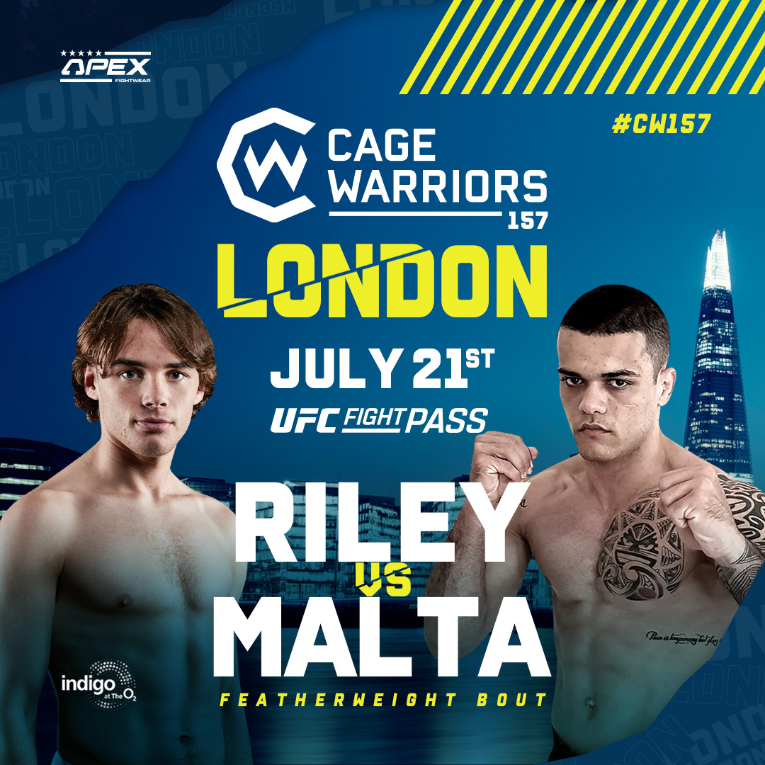 𝗠𝗼𝗿𝗲 𝗙𝗲𝗮𝘁𝗵𝗲𝗿𝘄𝗲𝗶𝗴𝗵𝘁 𝗙𝘂𝗿𝘆 𝗖𝗼𝗺𝗶𝗻𝗴 𝘁𝗼 𝗟𝗼𝗻𝗱𝗼𝗻! 💥

Rising star Luke Riley returns against submission specialist Matheus Malta on July 21st at #CW157  🏴󠁧󠁢󠁥󠁮󠁧󠁿

🎟️ 𝗧𝗶𝗰𝗸𝗲𝘁𝘀: bit.ly/41Knyfr