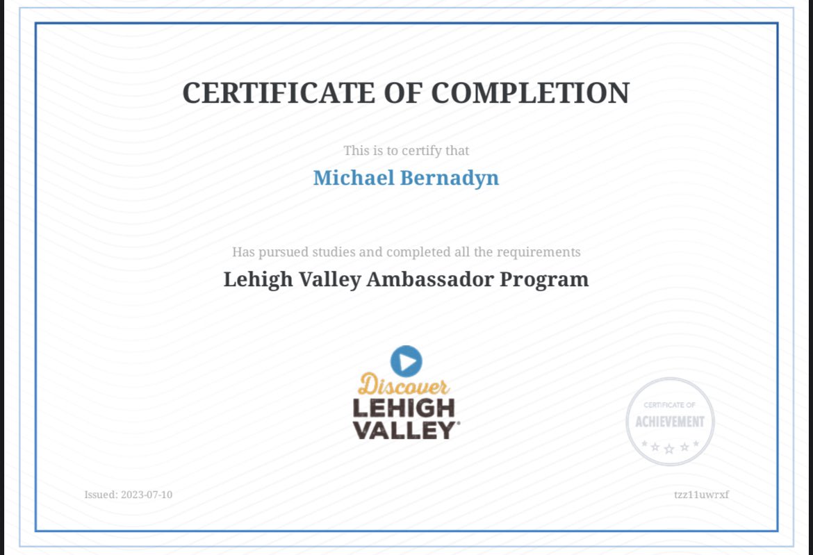 bernadyn's tweet photo. Adding Lehigh Valley Ambassador to the ole resume! Continuing to be a voice and presence for our Greater Lehigh Valley Community continues to be my goal! Many thanks to @LehighValleyPA for this program!
#findmike #remaxmike #lehighvalley #allentown #bethlehem #easton #remax https://t.co/Ty3LXcpuj9