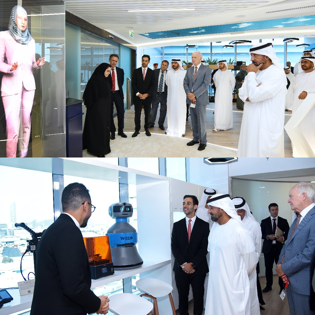HHAhmedBinSaeed's tweet photo. Today, we launched the “Innovation Majlis” a new space for aviation innovation at Emirates Group HQ. We empower our employees to foster collaborative synergies with our partners and technology pioneers,

(1/2) https://t.co/l7WCo0TxfI