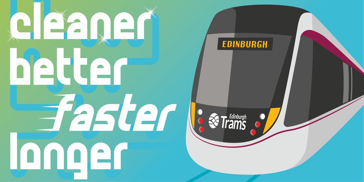 Edinburgh Trams on Twitter "𝑪𝒍𝒆𝒂𝒏𝒆𝒓, 𝑩𝒆𝒕𝒕𝒆𝒓, 𝑭𝒂𝒔𝒕𝒆𝒓, 𝑳𝒐𝒏𝒈𝒆𝒓🚊 Now