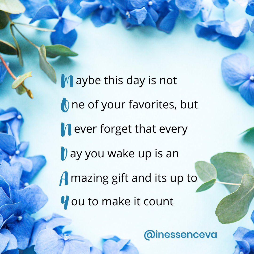 InessenceBusSol's tweet image. Happy Monday, beautiful souls! 💫🌞
Every new day is a precious gift, a chance to start afresh and make it extraordinary. Don't let Monday blues dampen your spirit. ✨
#happymonday #moodmonday #startafresh #positivity #makeanimpact #smallbusinessowners #inessencevirtualassistance