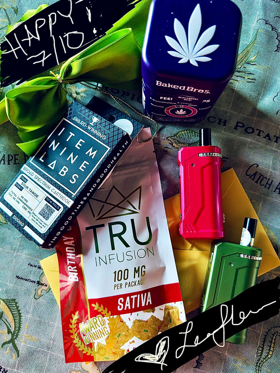 leafleur's tweet photo. Happy 7/10, y’all! Whether you partake for medical reasons, recreational reasons, or both… make sure you enjoy this one (and take advantage of any sales you are able)!

#PartakeResponsibly #PartakeInStyle #Happy710 #loveLeafleur 😘💨

#TruInfusion #BakedBros #ItemNineLabs #Yocan https://t.co/p0gV2Riuif