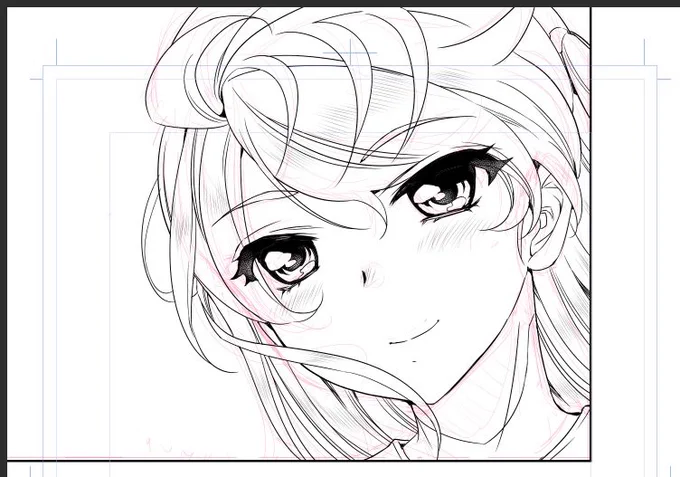 さすがさんのペン入れ中φ(。_。*)カキカキ 