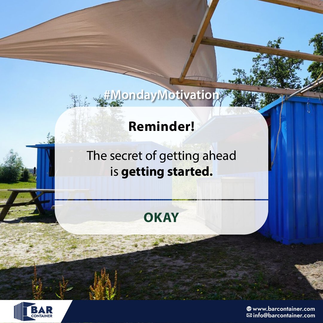 BarcontainerCom's tweet photo. 💼 Start the week strong with effective work organization. Plan your tasks, prioritize goals, and create a productive environment. 

Stay focused, motivated, and make each Monday count!✨ #MondayMotivation #MondayVibes #MondayMorning

Contact us! 📨info@barcontainer.com https://t.co/kBuv0mdgtO