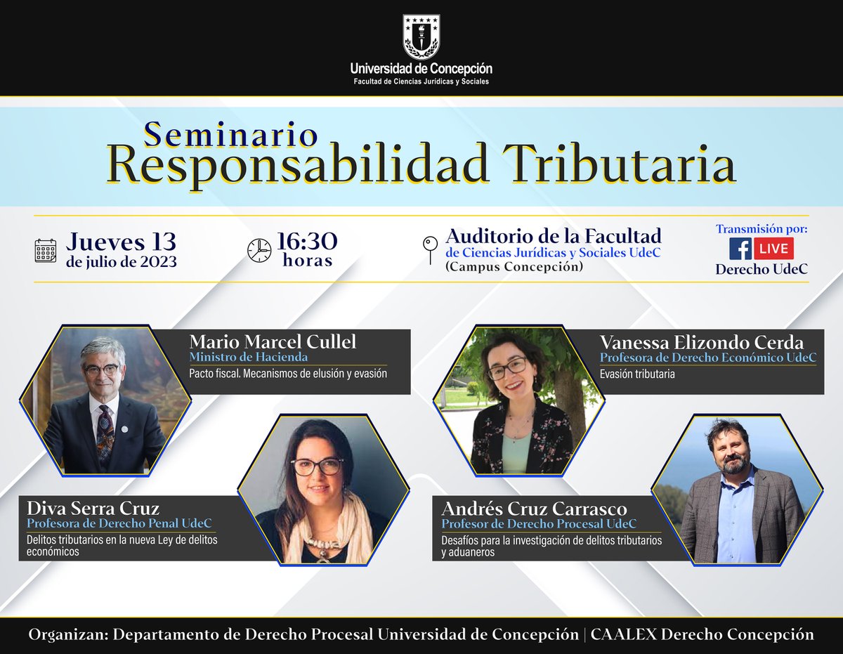 juridicysocudec's tweet photo. Seminario Responsabilidad Tributaria

Jueves 13 de julio 2023, 16:30 horas, Auditorio Facultad

@udeconcepcion @RadioUdeC @vrim_udec @mariomarcel @divaserra @andrescruz  #ResponsabilidadTributaria https://t.co/CxF9i55Dkv