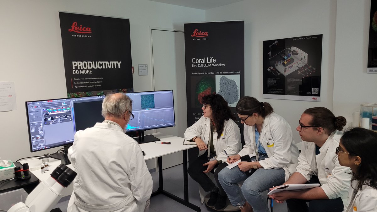 EMBLEvents's tweet photo. #EMBLFluorescenceLifetime is in full swing at the EMBL Imaging Centre 🔬 First practicals of the day are going swimmingly 👏🏽 https://t.co/18n7A6EtcT