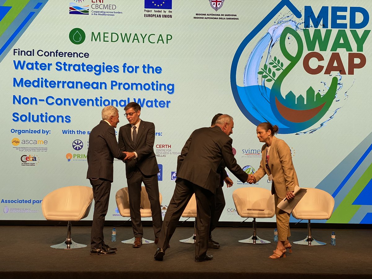MenawaraENI's tweet photo. 🌈TODAY🌈#Mediterranean partners gather in Barcelona to celebrate the final conference of #MEDWAYCAP hosted by @AscameProjects @CambraBCN together with representatives from local and international institutions @UfMSecretariat, academia and the scientific research sector https://t.co/66rOBV85VM