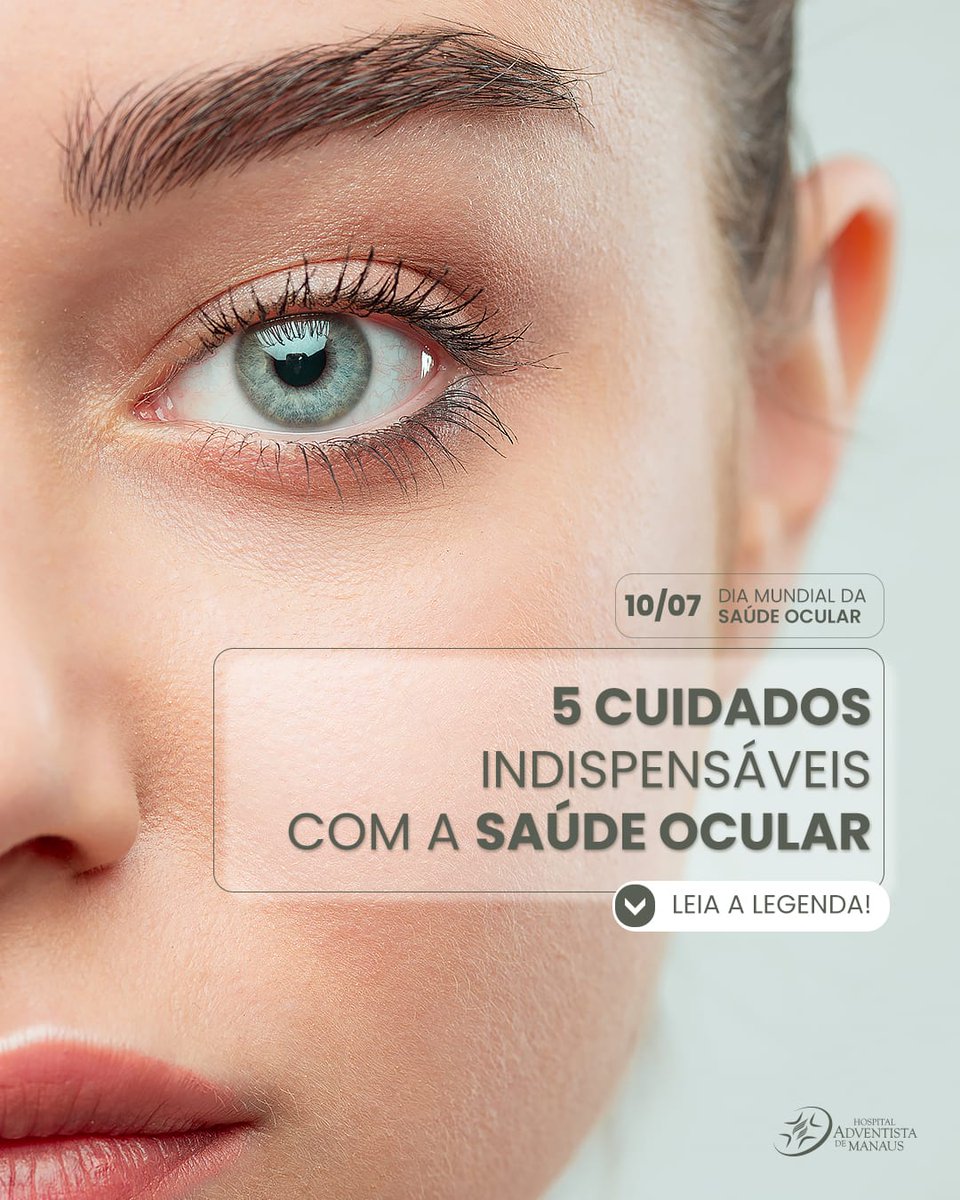 Cuidar da saúde dos olhos é fundamental para manter uma boa visão e prevenir problemas oculares. Separamos alguns cuidados que você pode adotar para manter seus olhos saudáveis.

Clique e descubra:
instagram.com/p/CuhMD7qr2OV/…