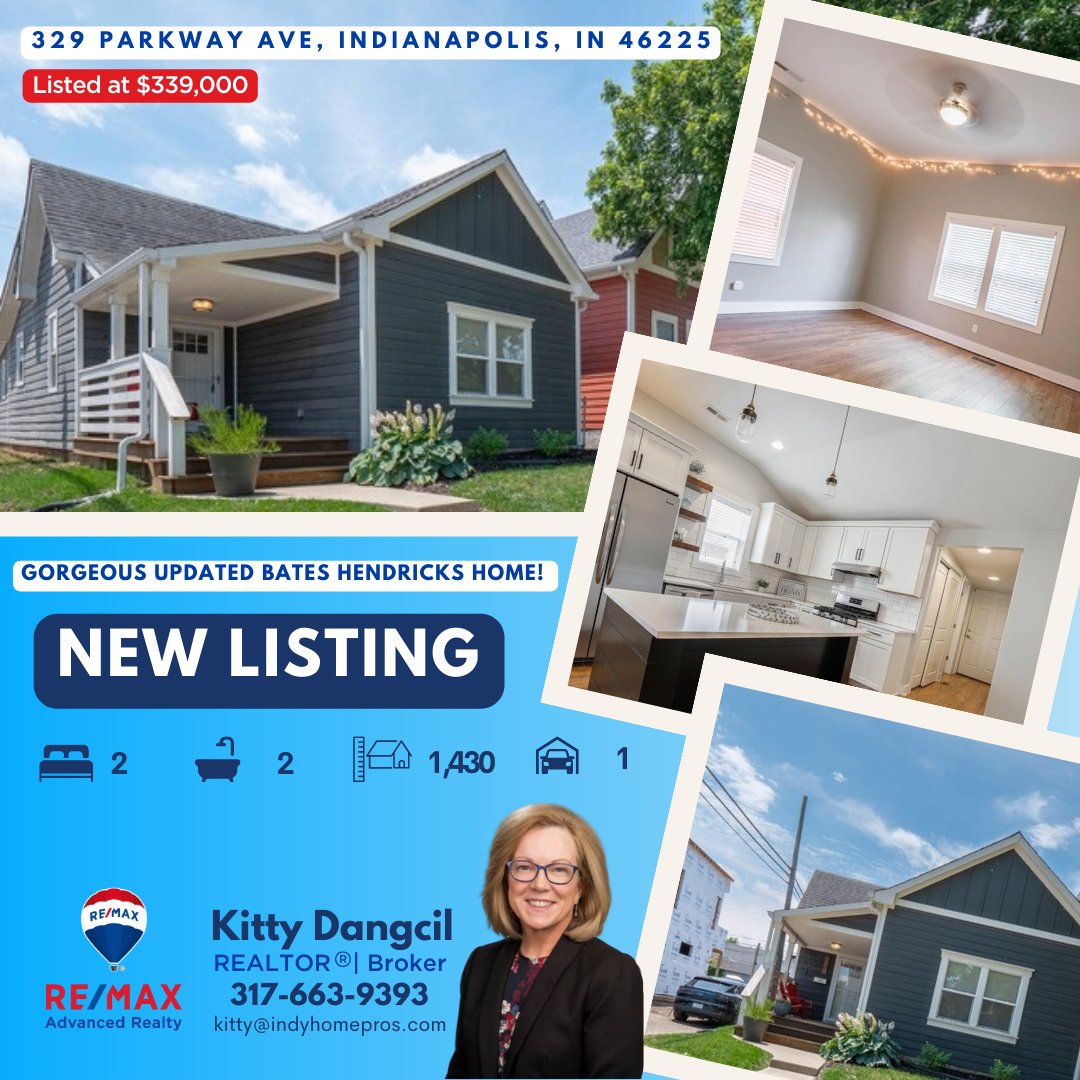 KittyDRealty's tweet photo. Great new listing in Bates Hendricks! Rehabbed quiet neighborhood. Fully updated with clean crisp lines, fenced yard and garage! Call me to see. 317-663-9393 
#bateshendricks #indyhomes #listingagent #soldbykittydangcil
#RemaxAdvanced #updatedhomes https://t.co/zm7zIB2SHl