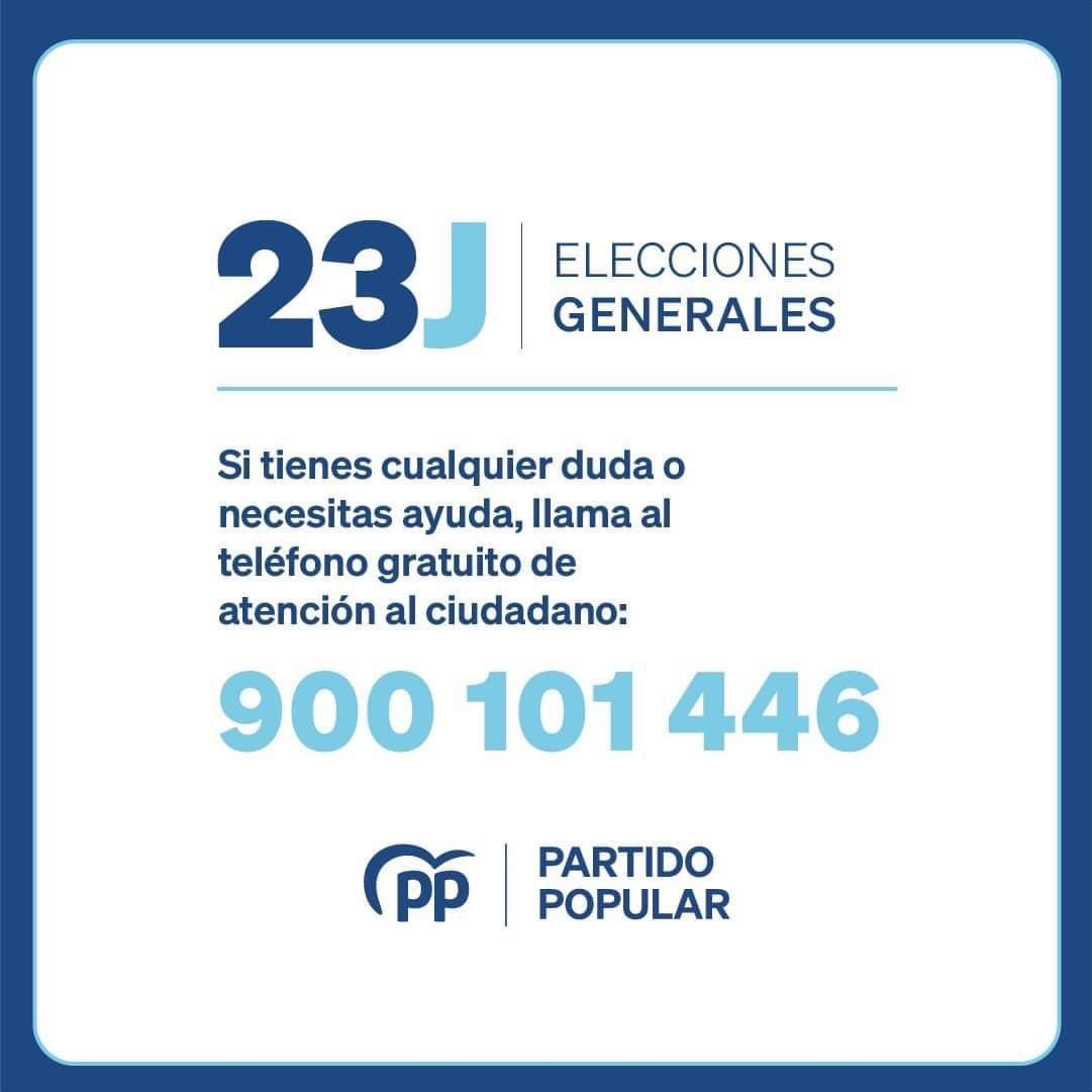 📮 ¿Tienes previsto votar por correo para las próximas elecciones generales del 23J y tienes dudas? 👇

1️⃣ Todavía estás en plazo, puedes solicitar el voto por correo hasta este jueves 13 de julio.
2️⃣ Del 3 al 16 de julio recibirás la documentación en casa.

#EsElMomento