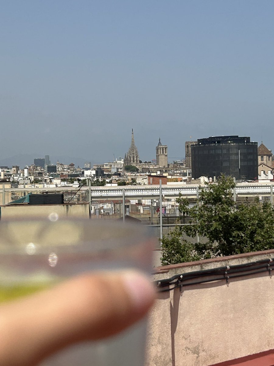 kellyteed's tweet photo. Just drinking on our balcony with the Sagrada Familia in the background. https://t.co/RuOJvpijFQ