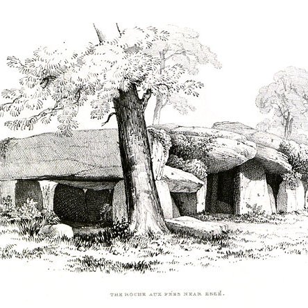 Legend tells that the sound of the wind whistling between the stones of the world’s largest dolmen, 
La Roche-aux-Fées, are the lamentations of souls no longer visited by the fairies who built it and who disappeared with the demise of the forest.  #MythologyMonday