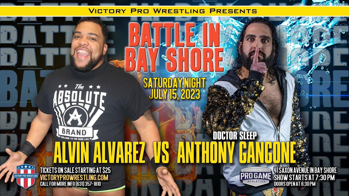 Writing a debut wrong for @Infam0uslyAdam Industries. Getting my win back! Vs. @AJForU2C @VPW_Wrestling 
 
Saturday July 15 in Bay Shore
Get your tickets now! VictoryProWrestling.com
#VPWsellsout #longisland #bayshore #wrestling