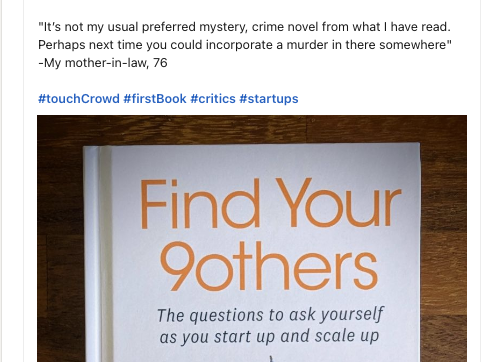mstafford's tweet image. Amazon Kindle owner?

Read the book about startups that my mother-in-law hoped would contain a murder....

Out today on @AmazonKindle -&amp;gt;&amp;gt; amazon.co.uk/Find-Your-9oth… 

Paperback out tomorrow -&amp;gt;&amp;gt; bit.ly/findyour9other…

#startups #firstBook #PublishingDay #kindle