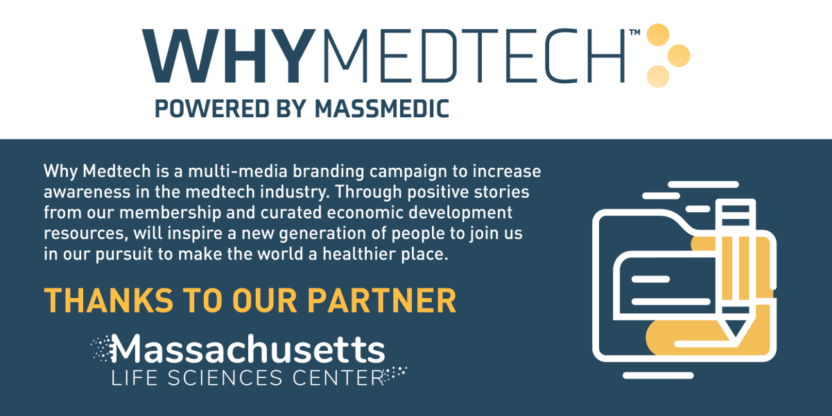 MassMEDICouncil's tweet photo. We're proud to partner with @MALifeSciences to expand our @WhyMedtech  campaign.

We're building a one-stop-shop for connecting with the medtech industry in Massachusetts. 

Learn more here: https://t.co/QIuilIiqLV

#massmedic #medtech #whymedtech #medtechresources #healthtech https://t.co/sCSpEM2h21