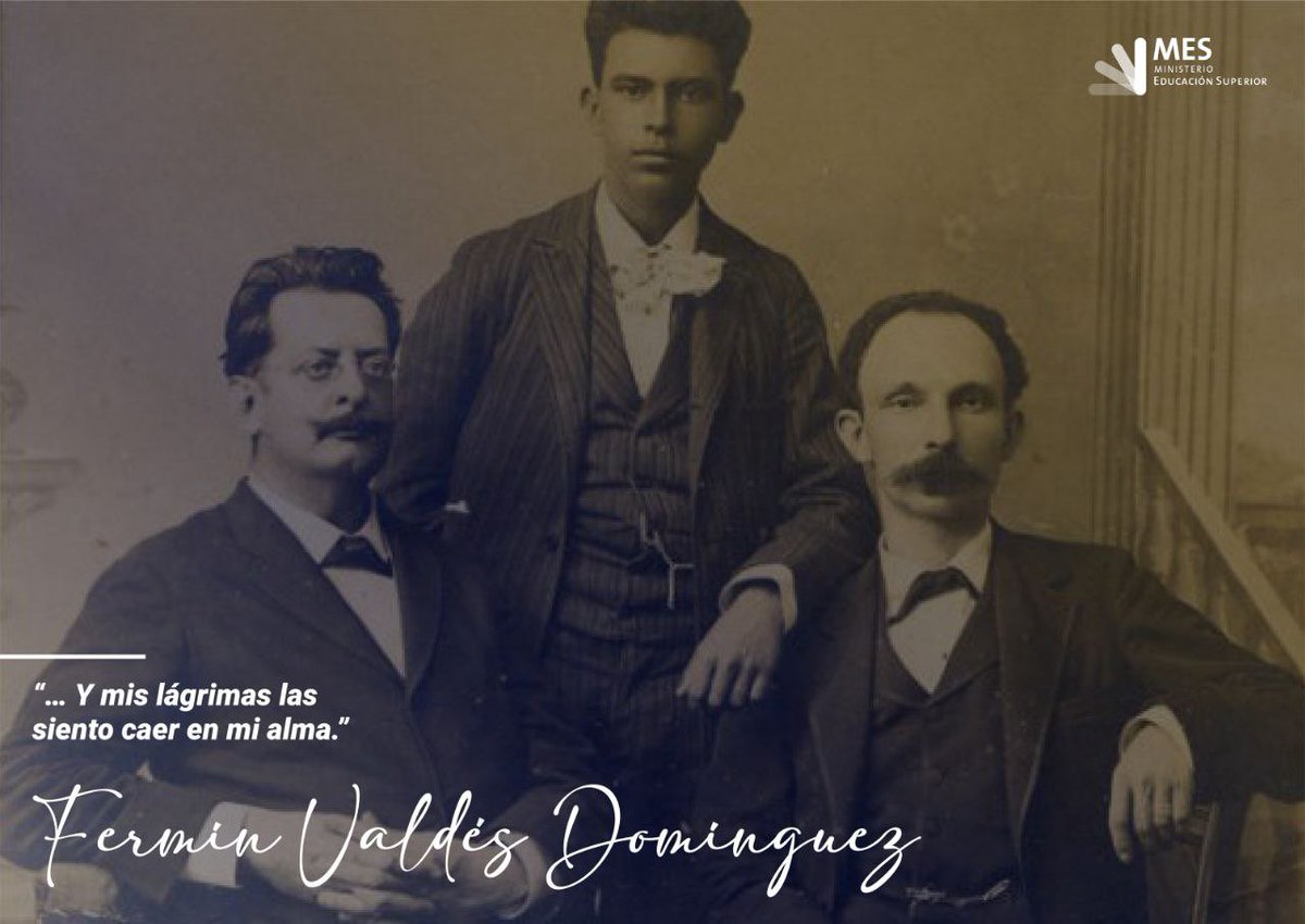 CubaMES's tweet photo. El 10 de julio de 1852 nació en La Habana Fermín Valdés Domínguez, un cubano entero y de gran valía patriótica y como ser humano integral, quien siempre será recordado gratamente como el hermano del alma de #JoséMartí. https://t.co/lr1GM8XlRg