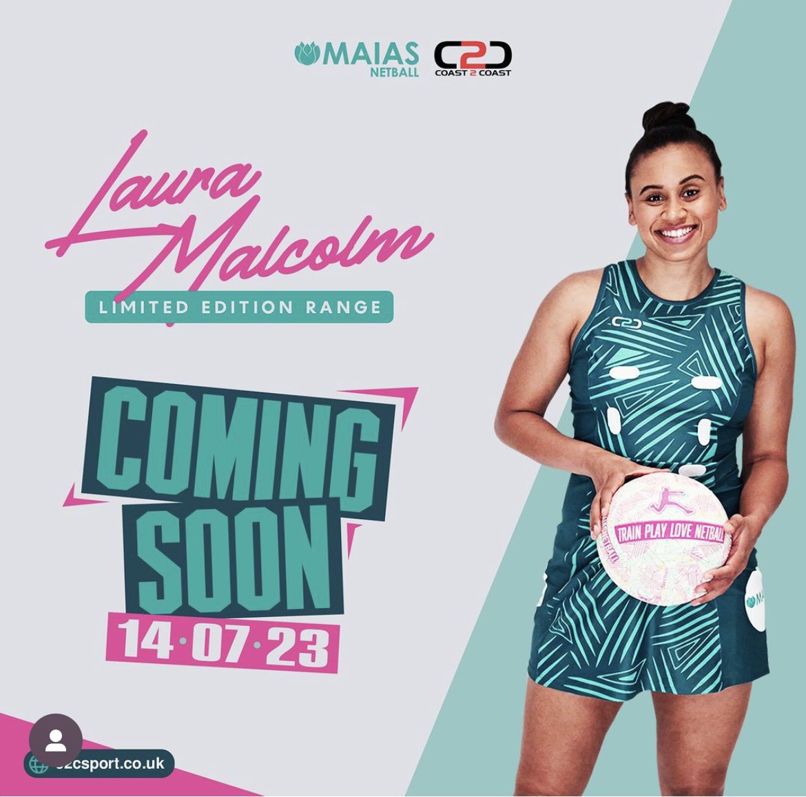 It’s almost here!! Can’t wait for @ljmalcolm1 own personal range of sportswear from Coast2Coast to be released. Save the date - 14th July 2023!!