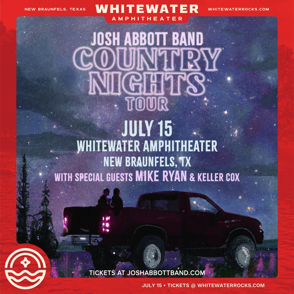 WhitewaterRocks's tweet photo. @joshabbottband, @mikeryanband, and @kellercox are coming to Whitewater this Saturday!

Ticket prices will increase the day of the show.
Get 'em now to avoid the extra cost: https://t.co/DdglXv9BEE

See y'all there 🤠

#mikeryan #joshabbottband #kellercox #thisweekend #nbtx https://t.co/8CcGb62olD
