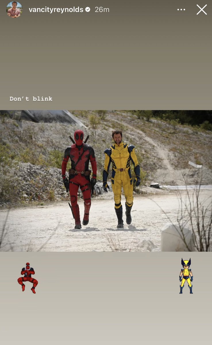 Ryan Reynolds shared the first look at Deadpool and Hugh Jackman’s Wolverine.

#Deadpool3