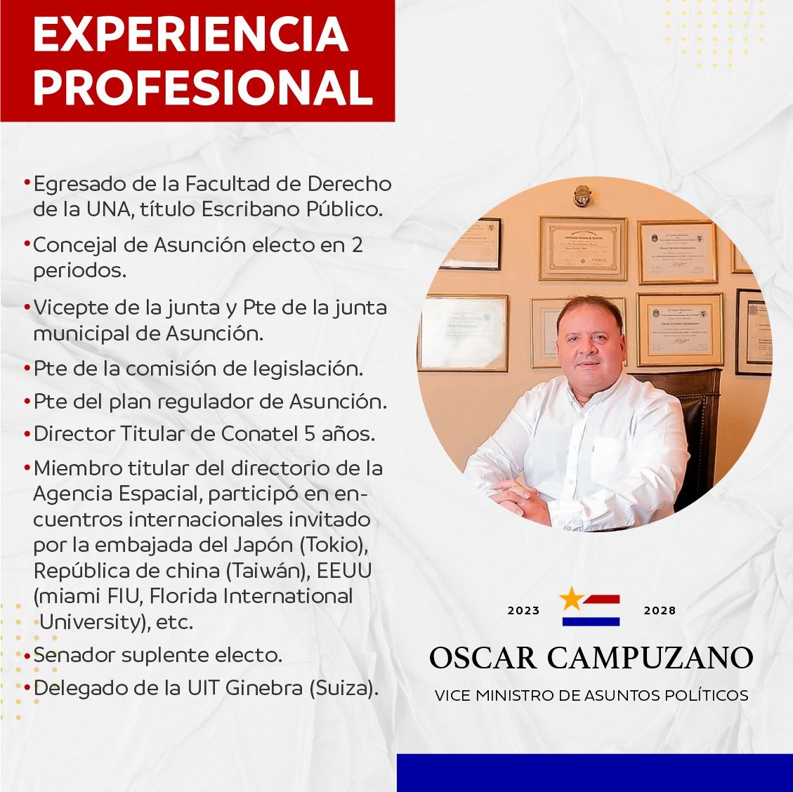 PrensaRiera's tweet photo. Nuestra prioridad con el Pdte. electo @SantiPenap es trabajar por la seguridad interna y la gobernabilidad democrática.

En ese marco paso a presentar al equipo que me acompañará en este proceso.
Personas con vasta experiencia y comprometidas a lograr nuestros objetivos. https://t.co/atX1LmNeVt