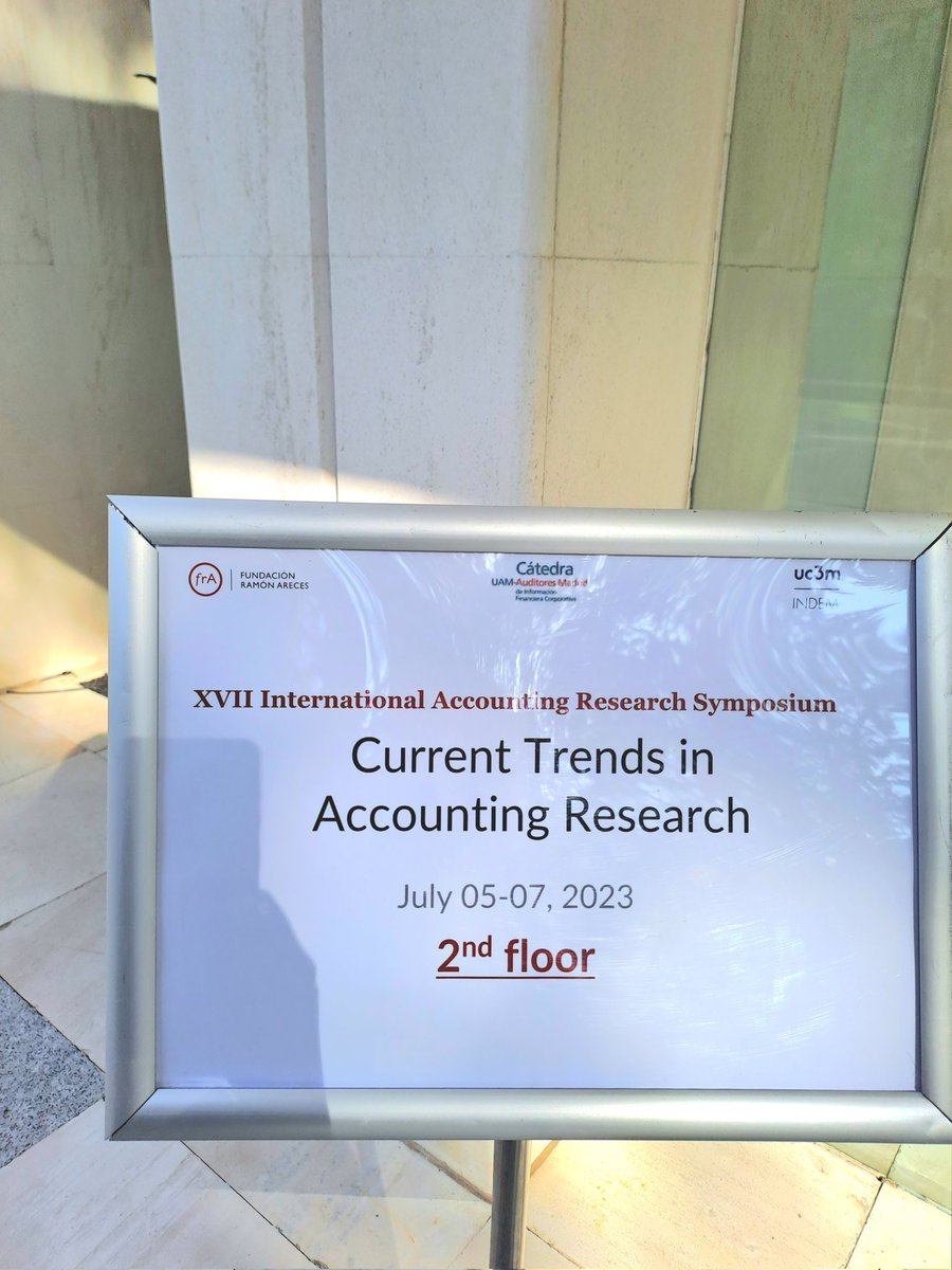 _isabranc's tweet photo. Really enjoyed the "XVII International Accounting Research Symposium" in Madrid last week! 
Learnt a lot and met many new young scholars from all over the world 😊📚
Thanks @uc3m for organizing this! https://t.co/bNPpPvp50V