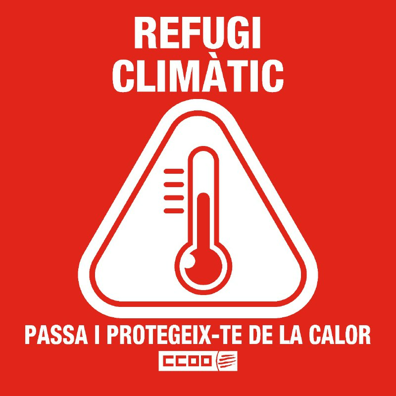 ⚠️ Les nostres seus son REFUGI CLIMÀTIC 

☀️🌡️Passa per les nostres seus i protegeix-te del calor.  ccoo.cat/contacta/#loca…