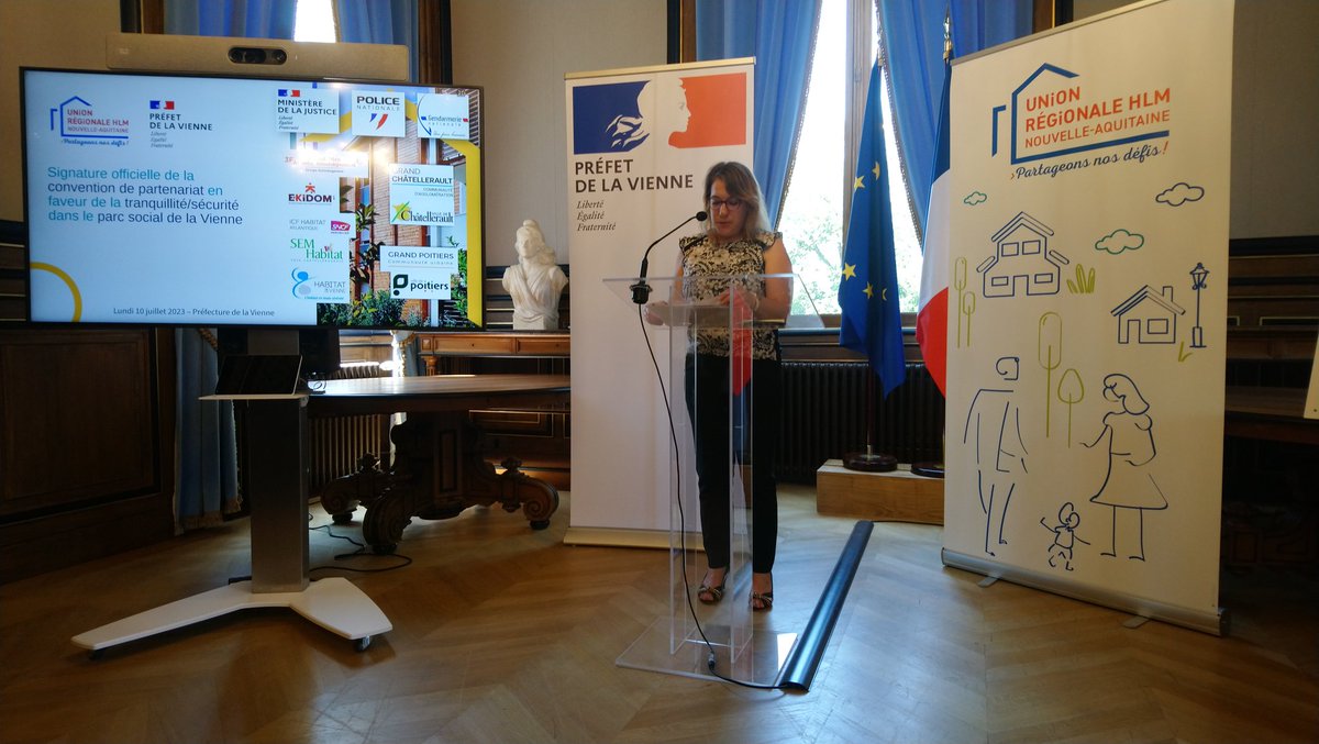 Signature d'une convention de partenariat avec les bailleurs sociaux de la Vienne : Favoriser l'échange d'informations entre les services, développer et diversifier les réponses pénales et promouvoir le travail d'intérêt général.
