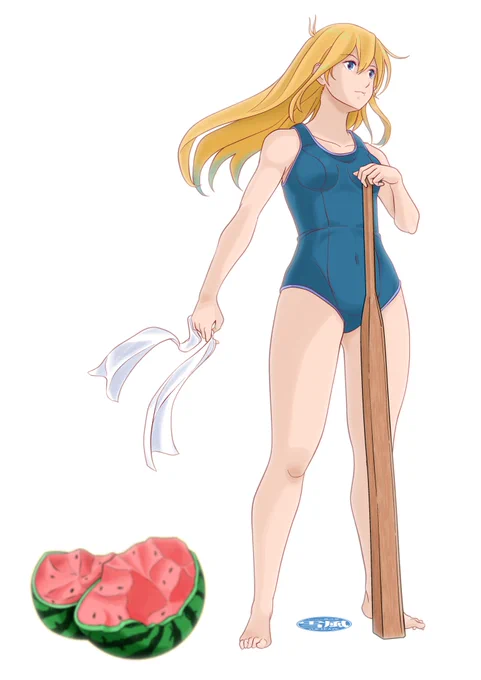 #これを見た人は夏らしい画像を貼る最近、描いたイラストなのですが……乗れるハッシュタグには乗っていくスタイル( '∀`)bグッ! 