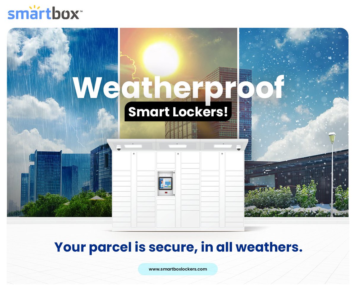 Your parcels deserve the best protection! Stay one step ahead of the ever-changing weather with our weather-proof smart lockers. #technology #weatherwisdom #WeatherAlert #innovation #smartlockers #tech