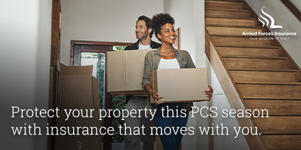 ArmedForcesIns's tweet image. PCS season is in full effect! Whether moving on or off base, ensure you protect your personal property with Renter Insurance from AFI. Visit ow.ly/30CI50P3T9S to request a quote today! #OurMissionIsYou #PCSing #MilitaryLife