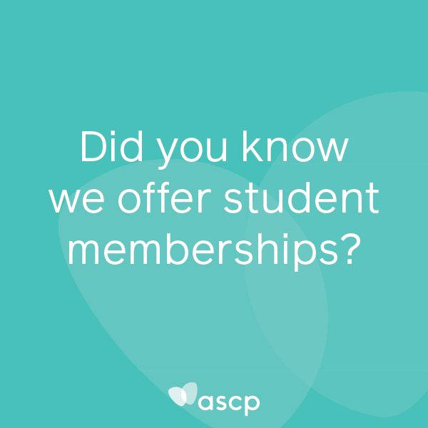 There are several benefits when you become a student member of ASCP: - Career Development -Student Chapters -Residencies/Fellowship Opportunities -Practice Resources And so much more! Join us today: ascp.com/page/students #ascpharm