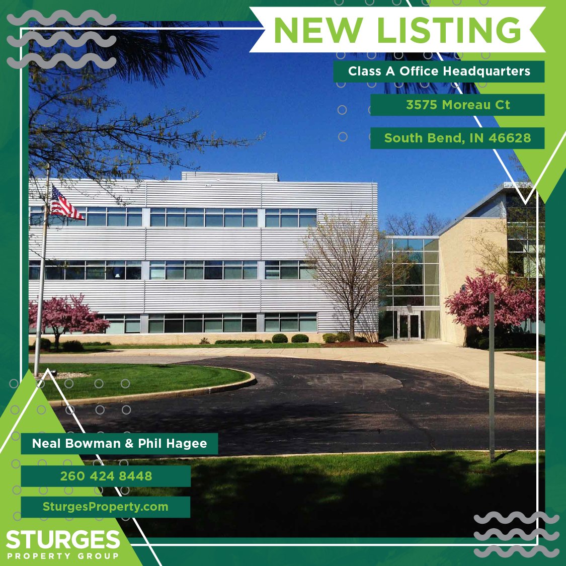 This Class A building is about 10 miles from the recently announced $3.5B General Motors/Samsung SDI EV Battery Complex in South Bend, IN. It is the closest Class A office building available for sale.
ow.ly/ocZL50P696E
#sturgespropertygroup #commercialrealestate #southbend