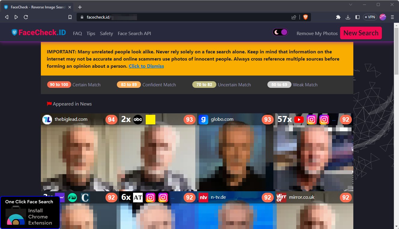 Daily OSINT on X: Need a search engine for people's photos? FaceCheck is  an investigative search engine that allows you to search the Internet using  a photo of a face.  #OSINT #