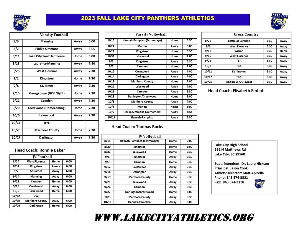 Lake City Athletics On Twitter 2023 Fall Composite Schedule Https t lake-city-athletics-on-twitter-2023-fall-composite-schedule-https-t