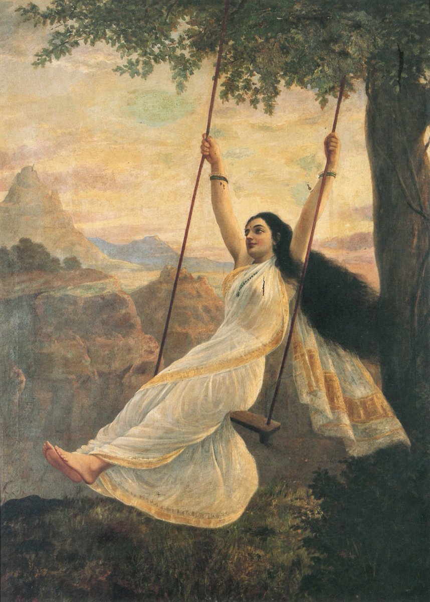 That feeling when you enter Monday feeling hydrated, rested and ready for the week ✨

“Mohini On A Swing”
🎨 #RajaRaviVarma
📅 1894
🏛️ @TRRVHF