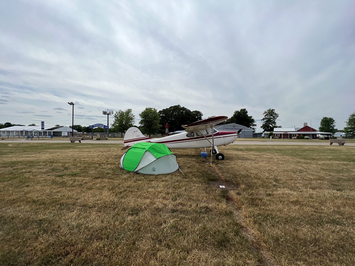 EAA's tweet photo. TWO WEEKS TO GO until EAA AirVenture Oshkosh 2023!

Soon this area will be filled with 150 more 170s, as part of the Cessna 170 Vintage Reunion. Make sure your #OSH23 visit includes a stop to Vintage area to say Happy 75th Anniversary to the Cessna 170. https://t.co/eLxE540nOT