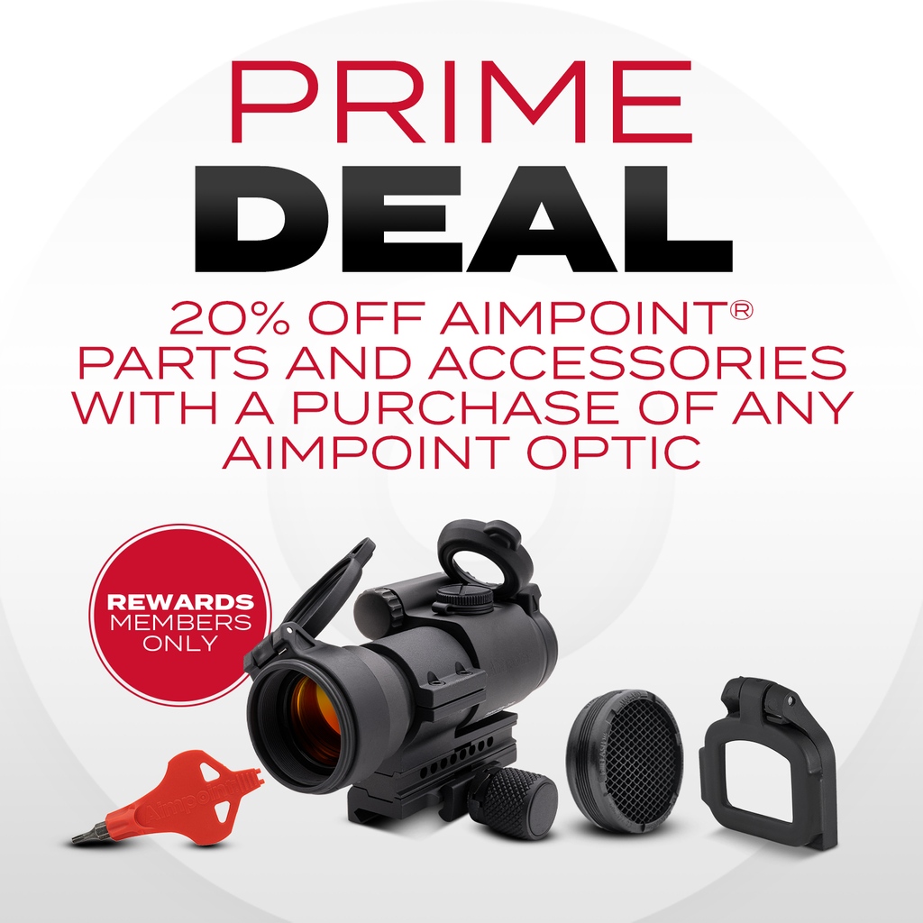 AimpointUSA's tweet image. Prime Deals are here for Rewards Members!
aimpoint.info/3NKOQgz

20% off official Aimpoint gear

20% off Aimpoint parts and accessories with a purchase of any Aimpoint optic

Buy any Micro Series sight and get a free Prime Pack

#primedeals #aimpoint #reddotsights