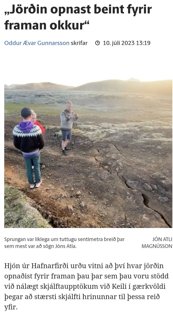 Hérna, KANNSKI EKKI VERA AÐ ÞVÆLAST Á JARÐSKJÁLFTASVÆÐI ÞAR SEM LÍKUR ERU Á ELDGOSI. 

Fólk. 🙄
