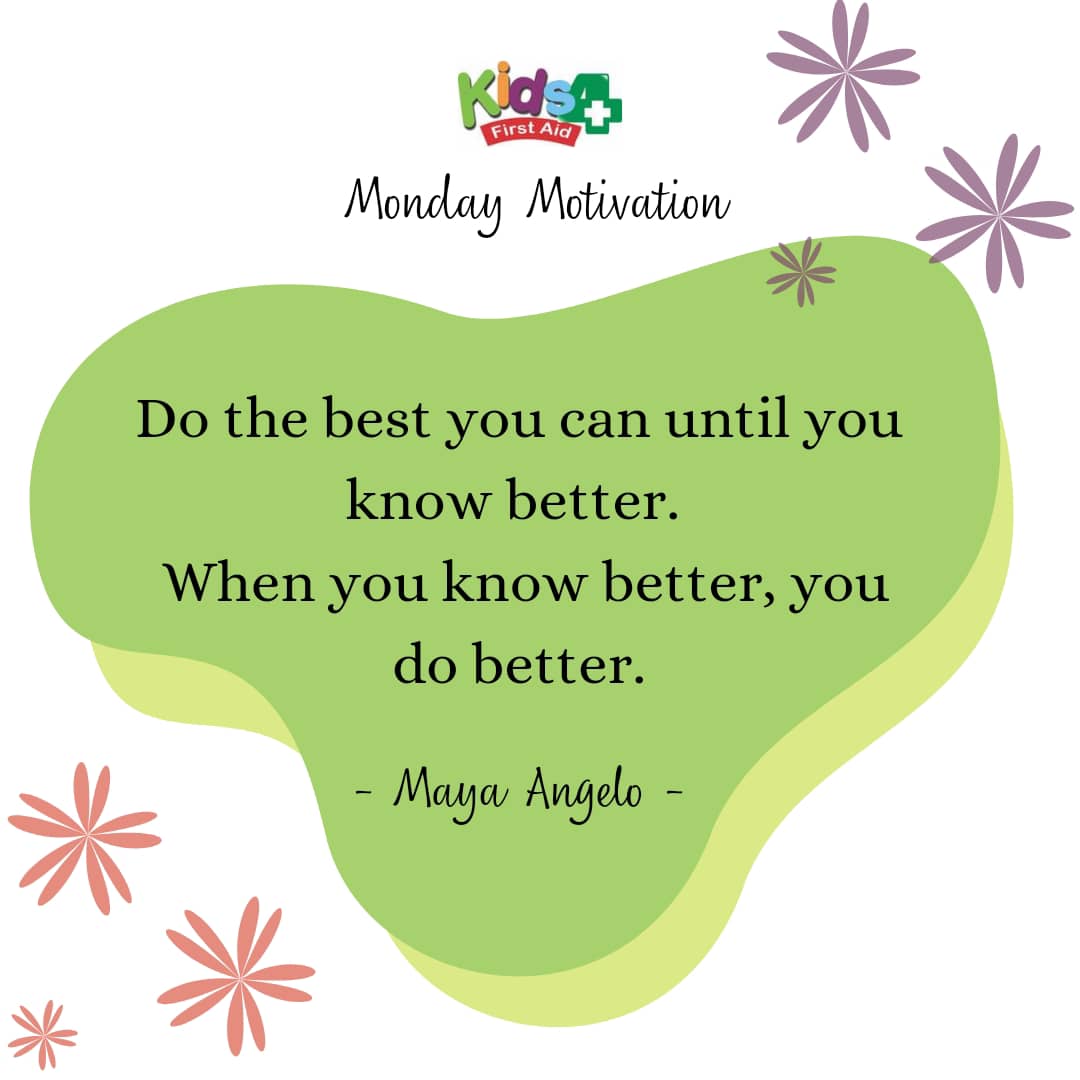 Kids4FirstAid's tweet photo. Learning first aid skills and discovering new things to learn each day are essential for improving performance.
Enjoy this new week and keep an open mind.
#MondayMotivation
#Kids4FirstAid https://t.co/XHLyDJHz8e