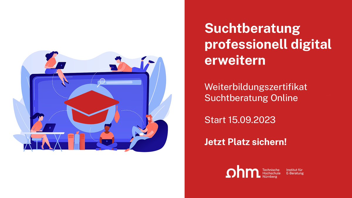 Lust auf frischen Wind in Ihrer Suchtberatung? Stärken Sie die Motivation Ihrer Klienten durch Einbezug digitaler Elemente (Enriched Counseling) in einen professionellen Blended Counceling-Ansatz! Jetzt anmelden und Platz sichern scom.ly/AgdRgKL #suchtberatung @eBeratung