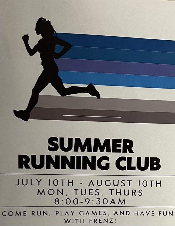 CoachNFrenz's tweet photo. Calling all Comets! Summer running began today. Come by the high school every Monday, Tuesday, and Thursday from 8-9am to better prepare for your 2023-2024 sports seasons! @WestLibertyCSD https://t.co/yev5BaU0NS