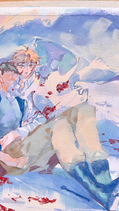 New painting WIP #gouacheart #gouachepaint #illustration #イラスト #小蘑菇 
